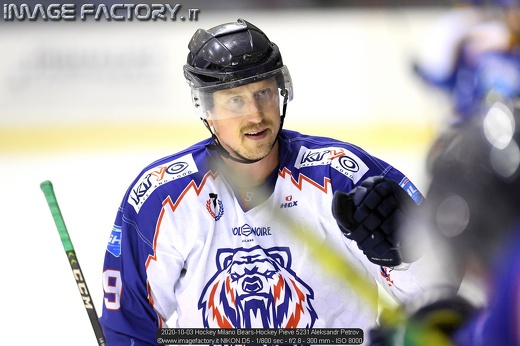 2020-10-03 Hockey Milano Bears-Hockey Pieve 5231 Aleksandr Petrov